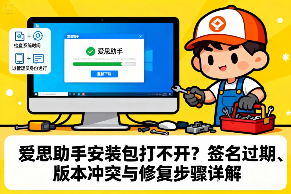 爱思助手下载完成却反复更新？版本冲突解决方案全解析